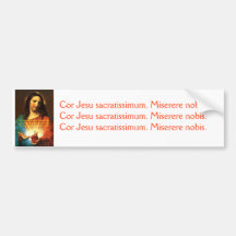 TRADITIONAL ROMAN CATHOLIC SACRED HEART OF JESUS BUMPER STICKERS