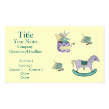 Traditional Toys/Pastel Business Card Templates