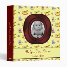 Traditional Toys/Primary Colours (Baby Shower) Vinyl Binders