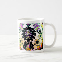 Traditional Vintage Floral Ottoman Turkish tile Mugs