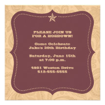 Traditional Western Invitation