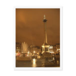 trafalgar square by night london uk