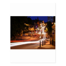 Traffic At Night In Harrogate Town Centre Post Card