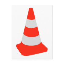 Traffic cone postcard