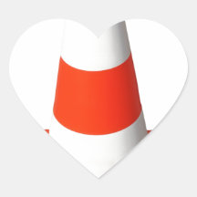 Traffic Cone Used Street Road Works Heart Stickers