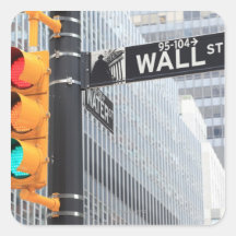 Traffic Light and Wall Street Sign Stickers
