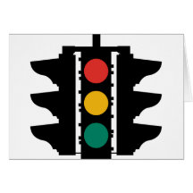 Traffic Lights Street Sign Greeting Card