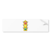 Traffic Love Light Bumper Stickers