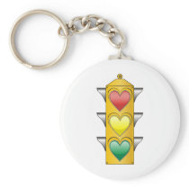 Traffic Love Light Key Chain