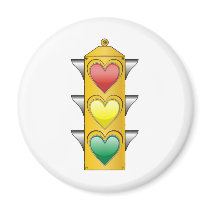 Traffic Love Light Magnets