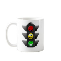TRAFFIC SIGNAL SMILEYS MUGS