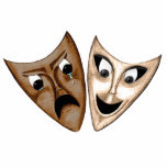 Tragedy & Comedy Acrylic Pin Photo Cut Out