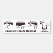 Trail Difficulty Ratings Sticker Bumper Sticker