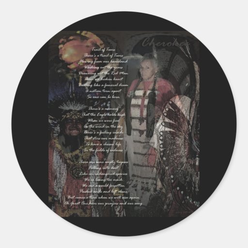 trail of tears round stickers