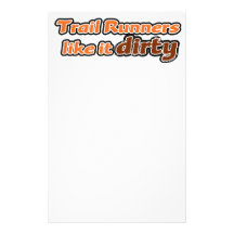 Trail Runners Like it Dirty Custom Stationery
