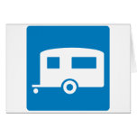 Trailer Camping Highway Sign Card