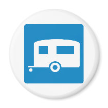 Trailer Camping Highway Sign Magnet
