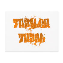 trailer trash graffiti design post card