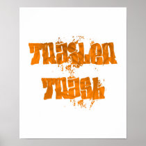 trailer trash graffiti design poster