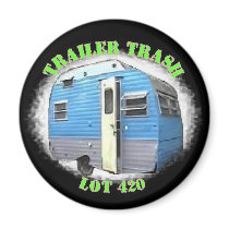 Trailer Trash Lot 420 Circular Scotty Logo Refrigerator Magnets