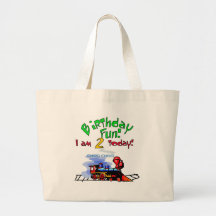 Train 2nd Birthday Tshirts and Gifts Canvas Bags