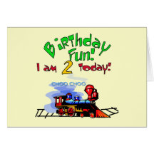 Train 2nd Birthday Tshirts and Gifts Card