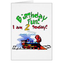Train 2nd Birthday Tshirts and Gifts Cards