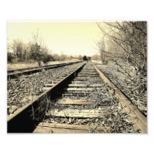 Train A'coming 10x8 Black & White Photographic Pri