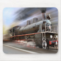 Train allant vers le sud Mousepad tapis de souris