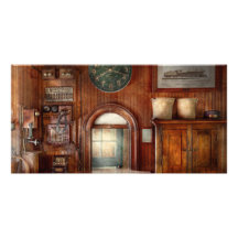 Train - bureau - la fenêtre de preneurs de billet photocarte personnalisée