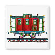 Train Caboose Car Magnets