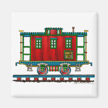 Train Caboose Car Magnets