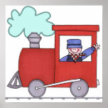 Train canvas painting