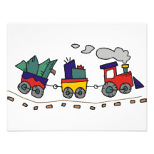 Train de Noël Invitation Personnalisée