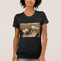 Train d'éléphant de Ringling Bros de glissière de  t-shirts