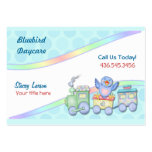 Train d'oiseau bleu pour la garde ou la babysitter cartes de visite professionnelles