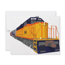 Train Engine: Classic Colour Scheme: Personalized Invite