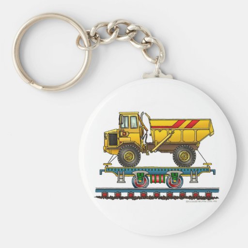 Train Flat Car Dump Truck Key Chains