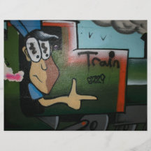 Train graffiti flyers
