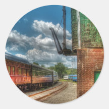 Train - KITCHI GAMMI - pullman Autocollant Rond