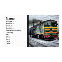 Train Locomotive Business Card Template