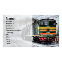 Train Locomotive Business Card Template