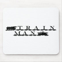 Train man model railroading mouse mat