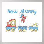 Train New Mommy It's a Boy Gifts Posters