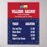 Train Party Schedule Posters