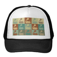 Train Pop Art Hats