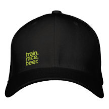 TRAIN.RACE.BEER. Flex-fit Stacked Hat Embroidered Baseball Caps