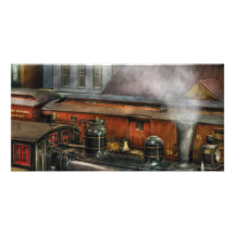 Train - The train yard II Personalized Photo Card
