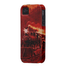 Train victorien magique de machine à vapeur iPhone 4 case