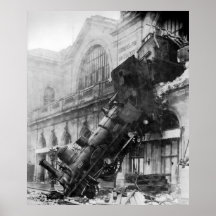 Train Wreck at Montparnasse Station in Paris 1895 Posters